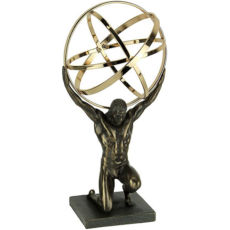 Atlas Carrying Celestial Sphere Statue