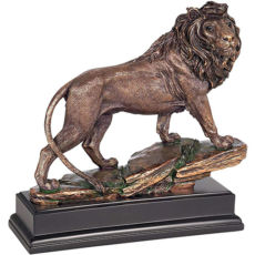 Lion Sculpture in a Bronze Finish